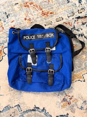 Doctor Who TARDIS Backpack – Blue Police Box Canvas Bag 💙